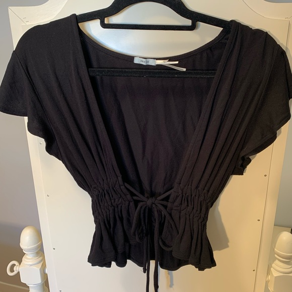 Urban Outfitters Black V-Neck Top - Picture 3 of 6
